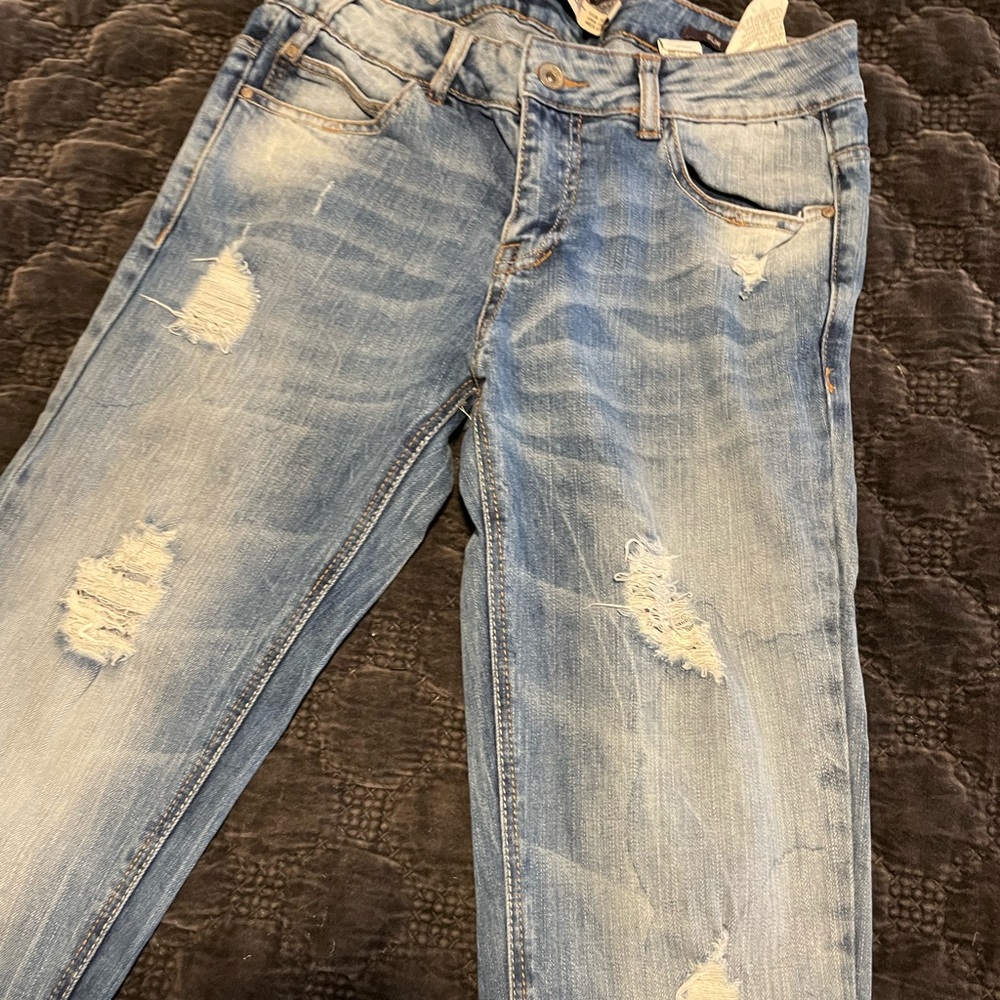 Zara faded distressed jeans size 6